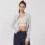 Leichte Damen-Sonnenjacke für Yoga, Grau, Größe 4