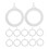 12 Pcs Drapery Rings with Eyelets Curtain Accessories White 6