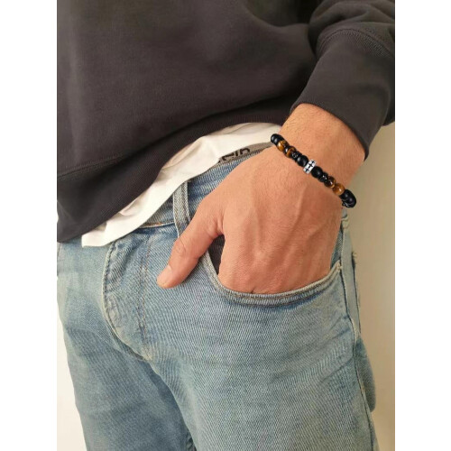 Pulseira com Cruz Cristã para Homens - Presente de Fé (1 peça) 1