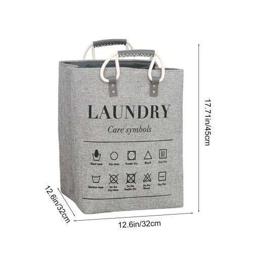 Panier à linge pliable avec poignées (1 pièce) 2