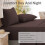 Ensemble de draps en microfibre pour lit simple – Gris foncé, 3 pièces 3