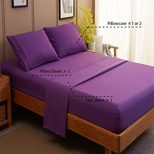 Ensemble de draps en microfibre Queen 4 pièces 1