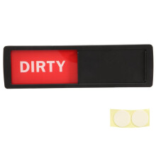 Clean Dirty Dishwasher Magnet - Easy to Read Non-Scratch Magnetic Indicator Sign Kitchen Organization and Storage Black
