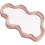 Pink Asymmetrical Wall Mirror Modern Wavy Design 1 Piece 8