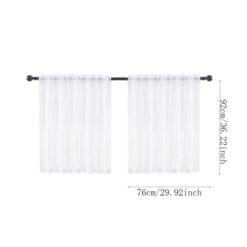 Count 2pcs 29x36" Solid Colour Short Curtains Semi Kitchen Bathroom Thin Home, Gifts for Mom 1