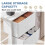 Nightstand with 2 Drawers White 3