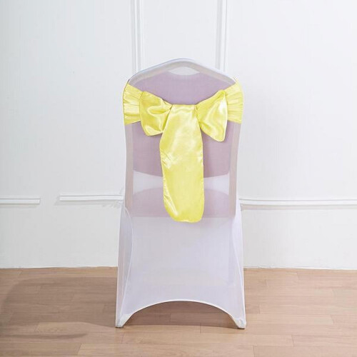 BalsaCircle5 Neue Stuhlschleifen aus Satin, gelb 2