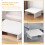 ibasenice Kitchen Step Stool Wood Foot Rest Ergonomic Design White 1Pack 2