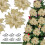 12-pack glitterröda julstjärnor 13 cm 4