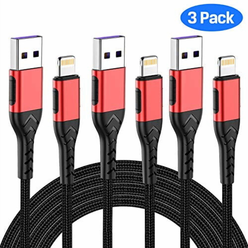 3Pack6ft Kabel USB A Szybka ładowarka (czerwony) 1