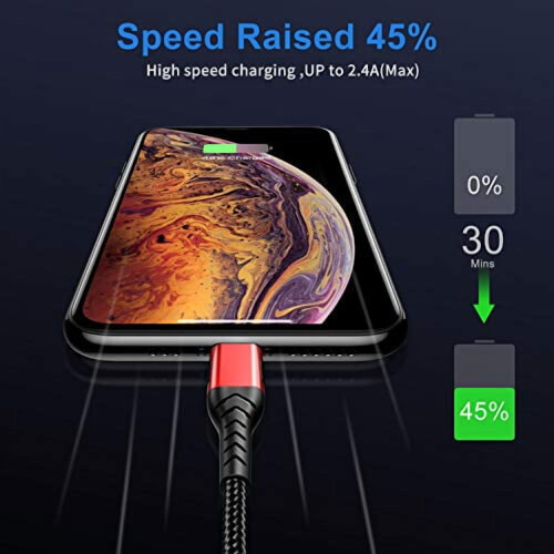 Καλώδιο USB-A σε Lightning 3 τεμαχίων, 3 πόδια, γρήγορης φόρτισης 2