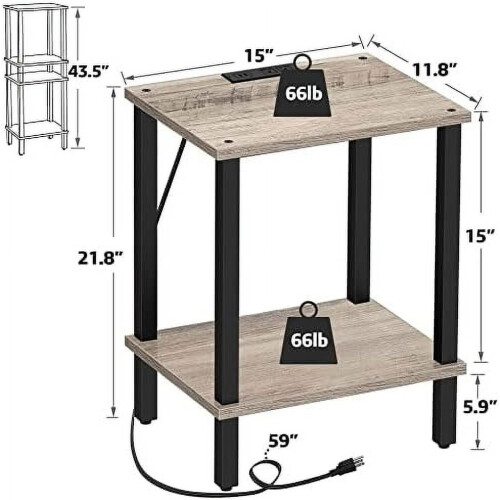 Ladebord med 2 AC- og 2 USB-porter 2