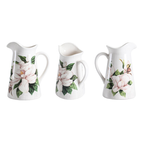 Κεραμική κανάτα νερού Bico Magnolia Floral 2.5Qt 2
