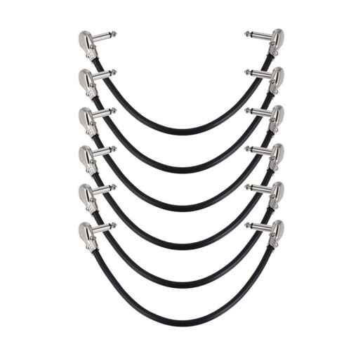 6-Pack 12Inch Guitar Patch Cables, Acoustic Instrument Guitar Cables, Duckhead Effect Cables