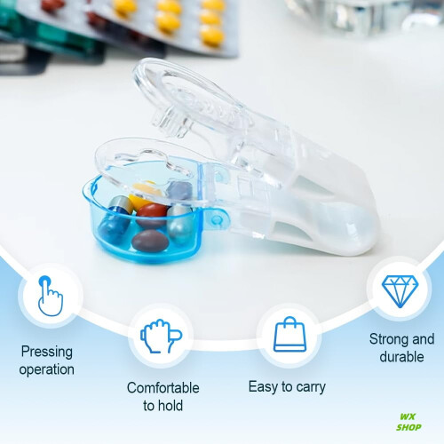 Draagbare pillendispenser en -opener voor artritis 2