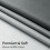 Ensemble rideau de douche gris ombré 72x84, texture gaufrée 4