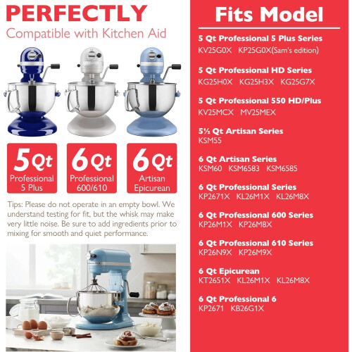 Rustfrit stål, 6-liters skål til KitchenAid standmixer 1