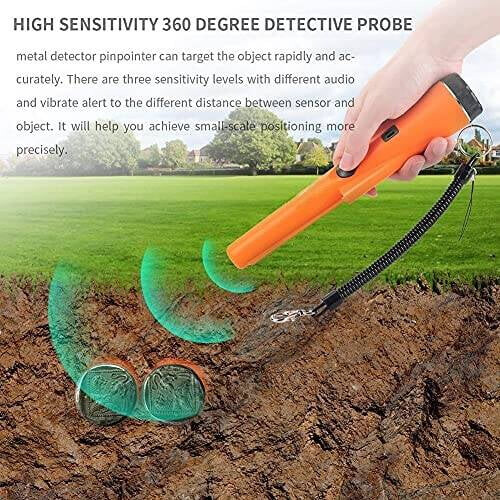 Metal Detector Pinpointer LED 9V Battery Waterproof 1