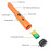Metal Detector Pinpointer LED 9V Battery Waterproof 5