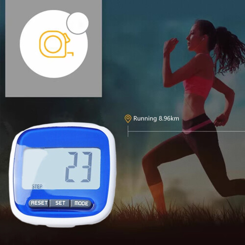 Pedometer Large Screen Smart Walking Electronic Pedometer Calorie Smart Calculation Consumption Running Counter,Plastic,Blue 1