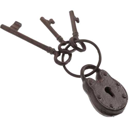 OUNONA Cast Iron Vintage Key Pendant Wall Decor 2