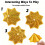 Gull sensorisk fidgetstjerne – 3D-printet, 17,5 cm 5