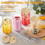 4er-Set Glasbecher (473 ml) mit Bambusdeckeln 2