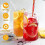 4er-Set Glasbecher (473 ml) mit Bambusdeckeln 4