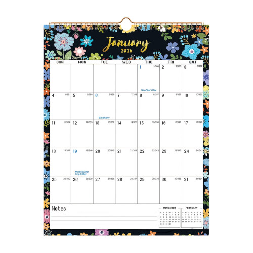 Wall Calendar 2026-2027 with Holidays Thick Paper 1