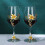 Verre à gin émaillé motif fleur lys jaune (1 pièce) 4