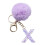 Initial Letter Key Rings Purple Furry 3 Pcs 4