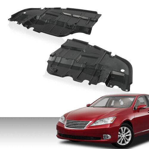 Protetor de respingos sob o motor compatível com Lexus ES350 2007–2012, esquerdo e direito, preto, compatível com 1