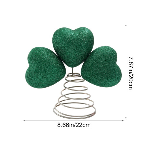 St. Patrick's Day Trefoil Tree Topper Green Plastic 22x20cm 2