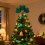 St Patrick's Day Glitter Shamrock Tree Topper 3D Green 4