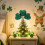 St Patrick's Day Glitter Shamrock Tree Topper 3D Green 8