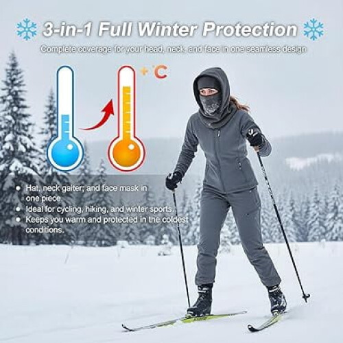 Winddichter, warmer Halswärmer, Unisex, UV-Schutz, 1 Stück 2