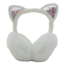 Winter Foldable Warm Earmuffs For Kids Cold Weather Thermal Ear White One Size