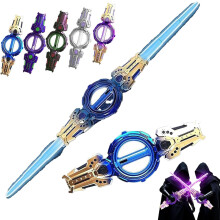 Rotate Dual-Blade Sword Model with Retractable, Light Up Sword, Bearing Rotation Mechanism- 7 Cool Light