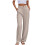 Γυναικείο Μονόχρωμο Παντελόνι Γραφείου με Κουμπί, Φερμουάρ, Ελαστική Μέση, Τσέπη, 2