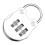 Digit Number Lock Multipurpose Wear Resistant 6 Colors 3 Digit Combination Padlock Code lock for Home Silver Gray 3