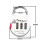 Digit Number Lock Multipurpose Wear Resistant 6 Colors 3 Digit Combination Padlock Code lock for Home Silver Gray 6