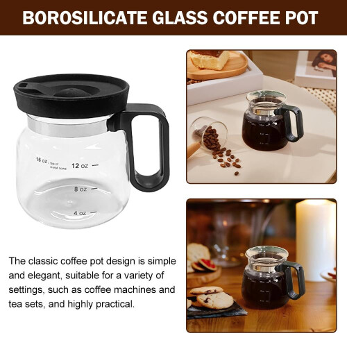 Hittebestendige koffiemok van transparant glas (473 ml) 1