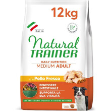 Natural Trainer Medium Adult Dog Food with Chicken - 12 kg