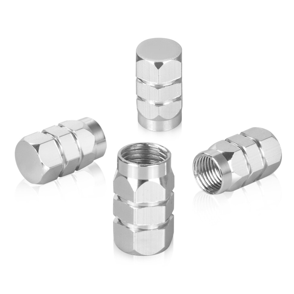 4X Aluminum Metal Wheel Tire Valve Stem Auto Air Caps Covers For Honda Silver 9175034877896