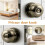 Bed/Bath Keyless Privacy Interior Door Knobs, Antique Brass Door Knobs 3 Pack 3