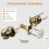 Bed/Bath Keyless Privacy Interior Door Knobs, Antique Brass Door Knobs 3 Pack 6