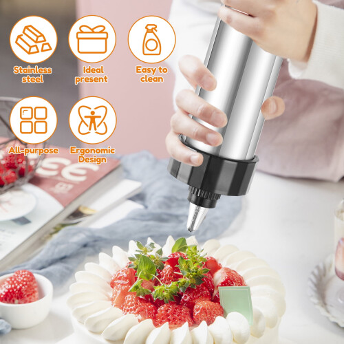 Presse à biscuits en acier inoxydable avec disques et embouts 2