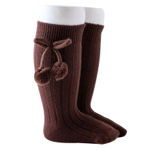 2 Pack Baby Girls Knee-High Socks with Bows, Cotton Ruffled Stockings, Compatible with Infants & Toddlers