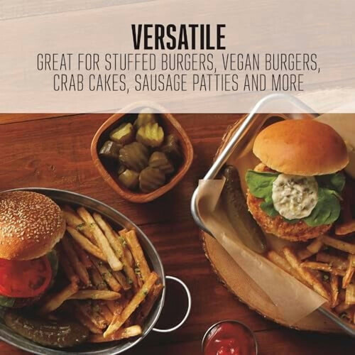 Πρέσα Burger για μπιφτέκια 4,5" (1/4–3/4 λίβρες), ελατήριο εξαγωγής, αντικολλητικό χυτό 2