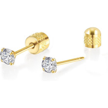 Titanium push-in oorknopjes zonder schroefdraad, plat achterkantje, voor helix/tragus, hypoallergeen, zirkonia, geschikt voor standaard piercings